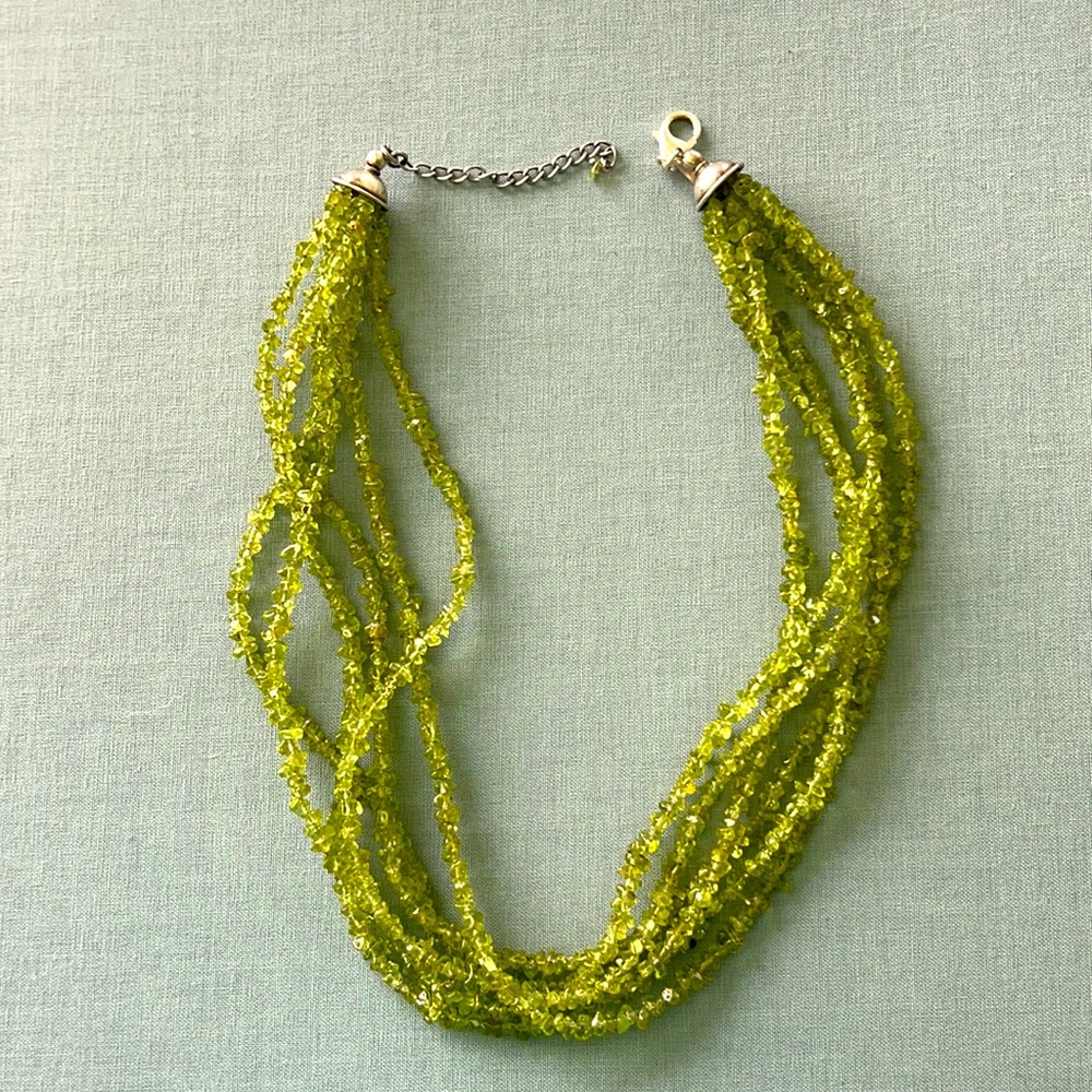 Silpada green peridot 6 strand necklace